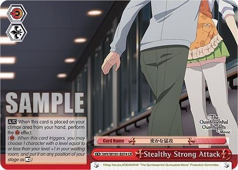 Stealthy Strong Attack (5HY/W101-E074 CR) [The Quintessential Quintuplets Movie] | Cracking-Singles