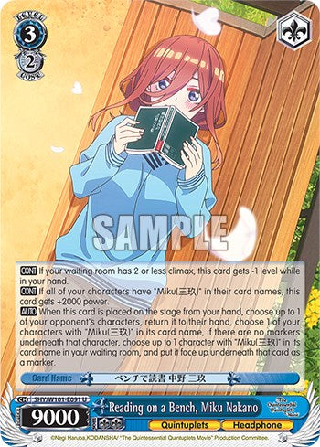 Reading on a Bench, Miku Nakano (5HY/W101-E091 U) [The Quintessential Quintuplets Movie] | Cracking-Singles