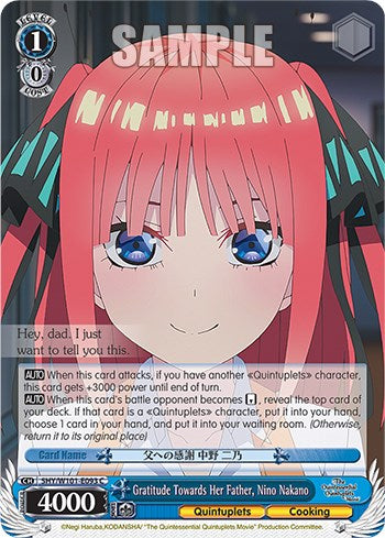 Gratitude Towards Her Father, Nino Nakano (5HY/W101-E093 C) [The Quintessential Quintuplets Movie] | Cracking-Singles