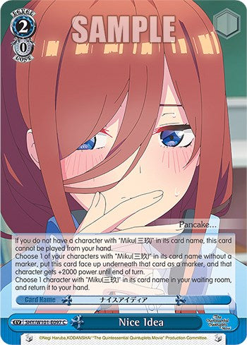 Nice Idea (5HY/W101-E097 C) [The Quintessential Quintuplets Movie] | Cracking-Singles