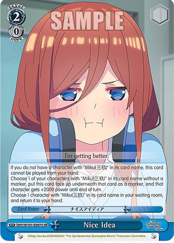 Nice Idea (5HY/W101-E097S SR) [The Quintessential Quintuplets Movie] | Cracking-Singles