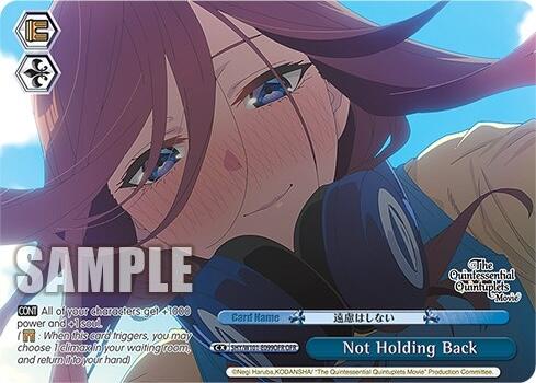 Not Holding Back (5HY/W101-E099OFR OFR) [The Quintessential Quintuplets Movie] | Cracking-Singles