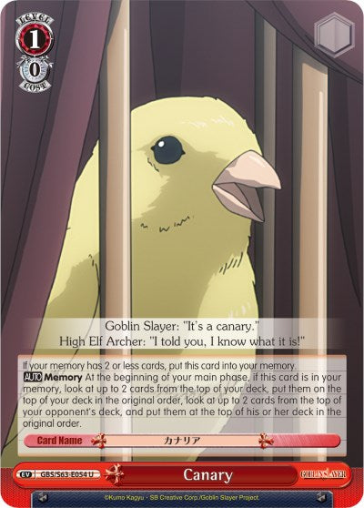 Canary (GBS/S63-E054 U) [Goblin Slayer] | Cracking-Singles