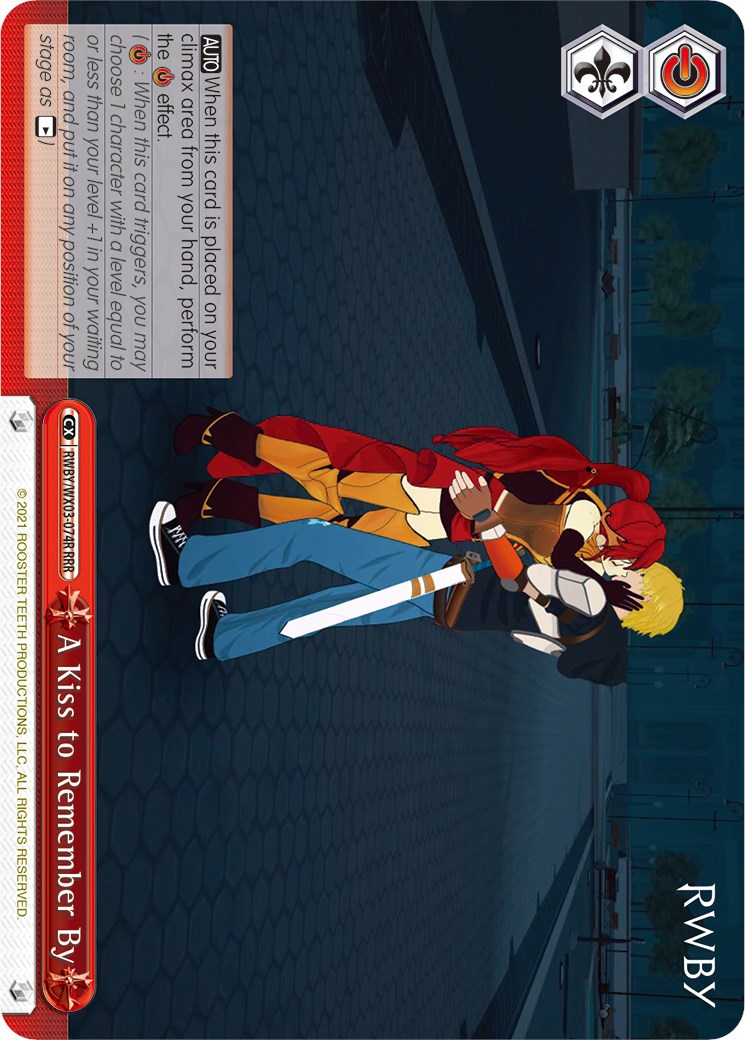 A Kiss to Remember By (RWBY/WX03-074R RRR) [RWBY] | Cracking-Singles