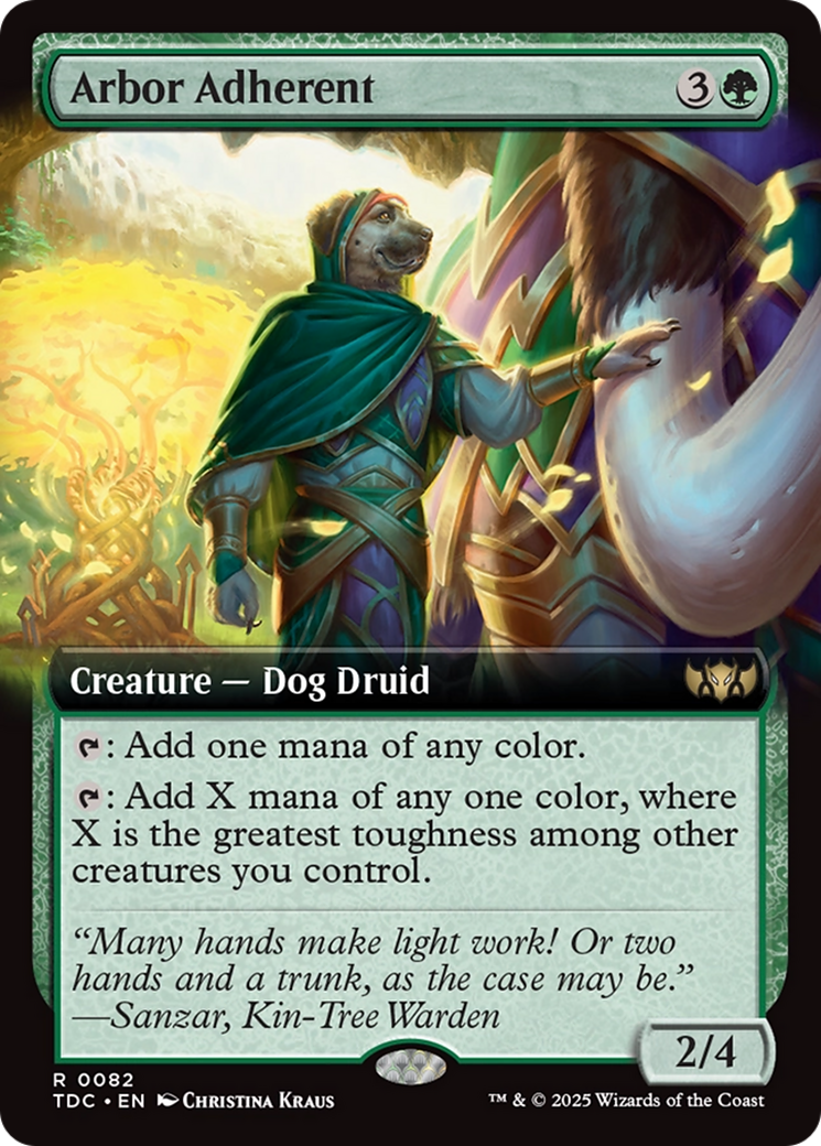 Arbor Adherent (Extended Art) [Tarkir: Dragonstorm Commander] | Cracking-Singles