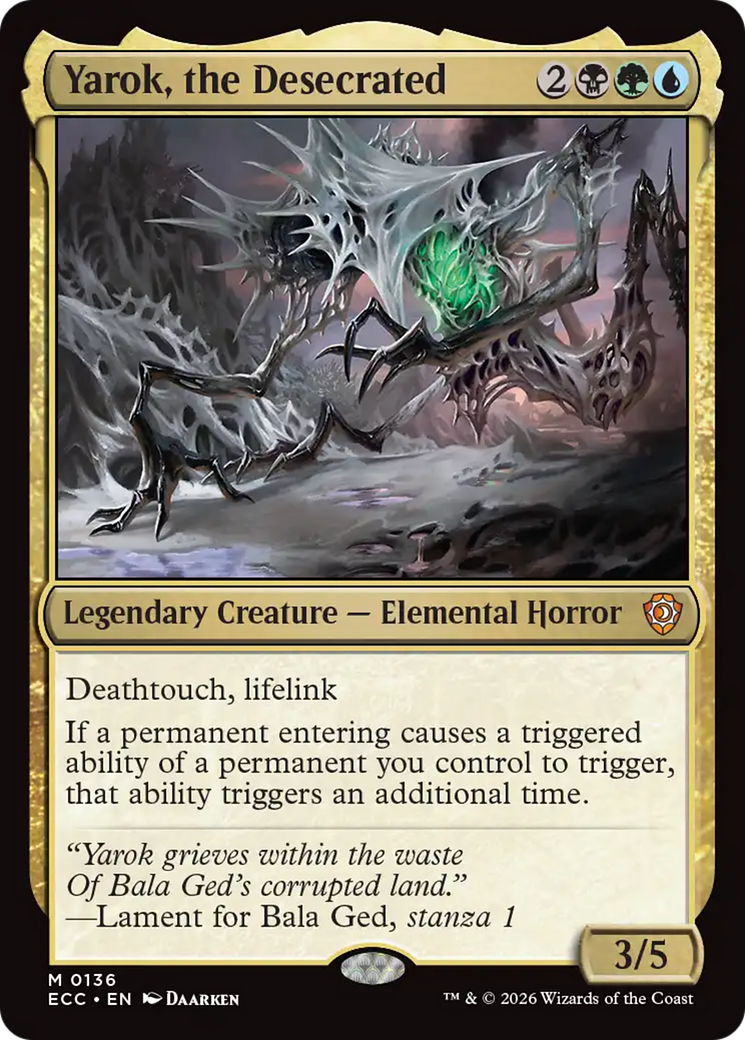 Yarok, the Desecrated [Lorwyn Eclipsed Commander] | Cracking-Singles