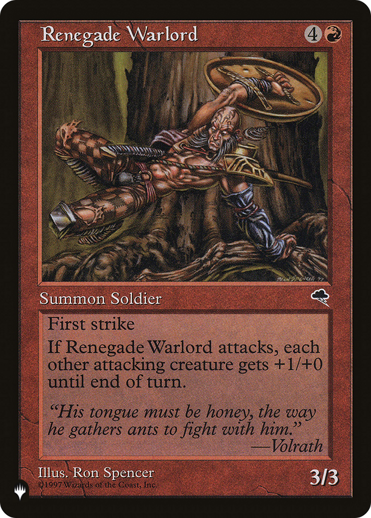 Renegade Warlord [The List] | Cracking-Singles