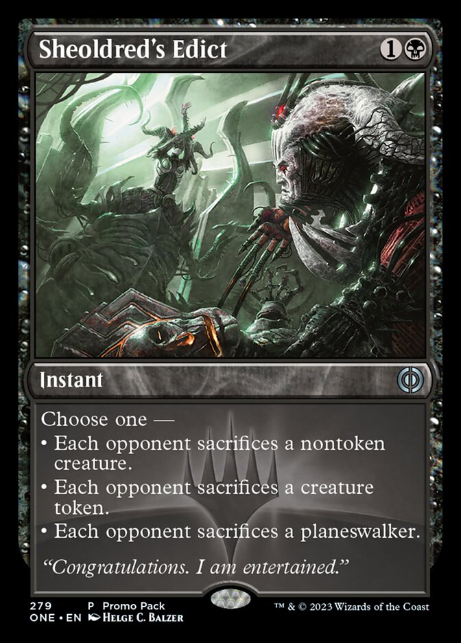 Sheoldred's Edict (Promo Pack) [Phyrexia: All Will Be One Promos] | Cracking-Singles