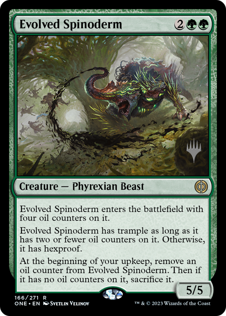 Evolved Spinoderm (Promo Pack) [Phyrexia: All Will Be One Promos] | Cracking-Singles