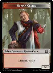 Human Cleric // Plot Double-Sided Token [Outlaws of Thunder Junction: Breaking News Tokens] | Cracking-Singles