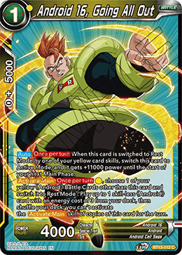 Android 16, Going All Out (Common) (BT13-112) [Supreme Rivalry] | Cracking-Singles