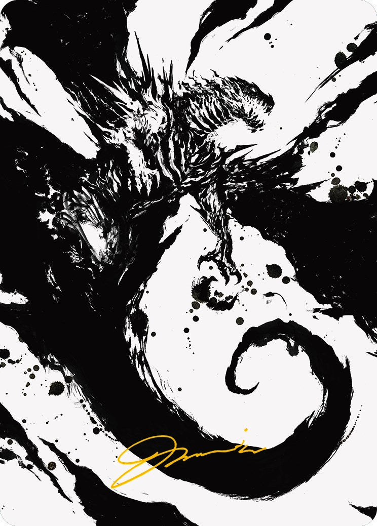Capricious Hellraiser Art Card (Gold-Stamped Signature) [Phyrexia: All Will Be One Art Series] | Cracking-Singles