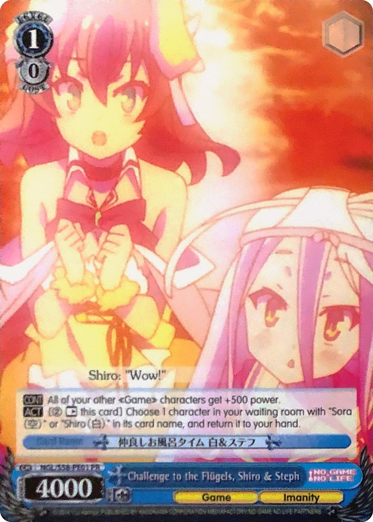 Challenge to the Flugels, Shiro & Steph (NGL/S58-PE01 PR) (Promo) [No Game No Life] | Cracking-Singles