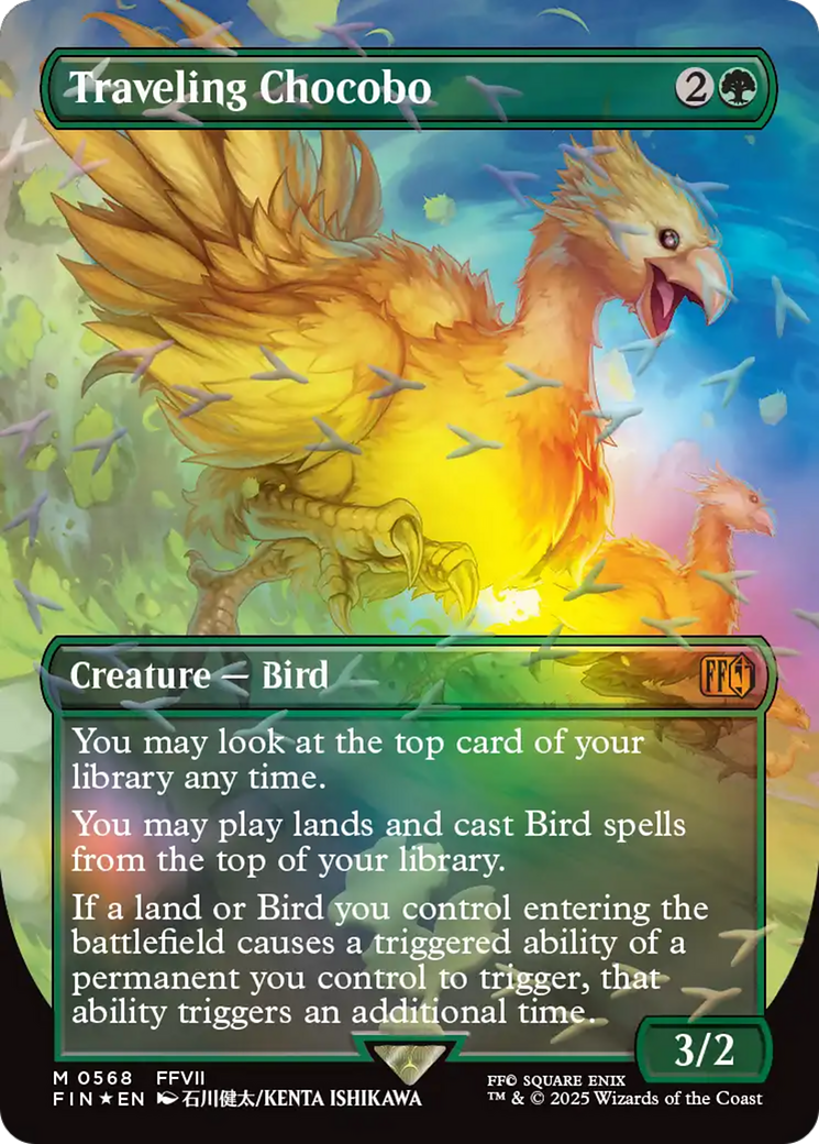 Traveling Chocobo (Borderless) (Chocobo Track Foil) [FINAL FANTASY] | Cracking-Singles