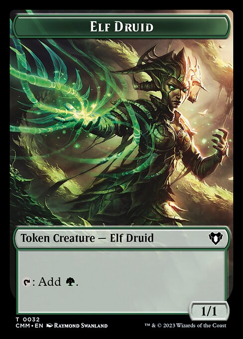 City's Blessing // Elf Druid Double-Sided Token [Commander Masters Tokens] | Cracking-Singles