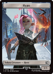 Hero (0005) // Moogle (0011) Double-Sided Token [FINAL FANTASY Tokens] | Cracking-Singles