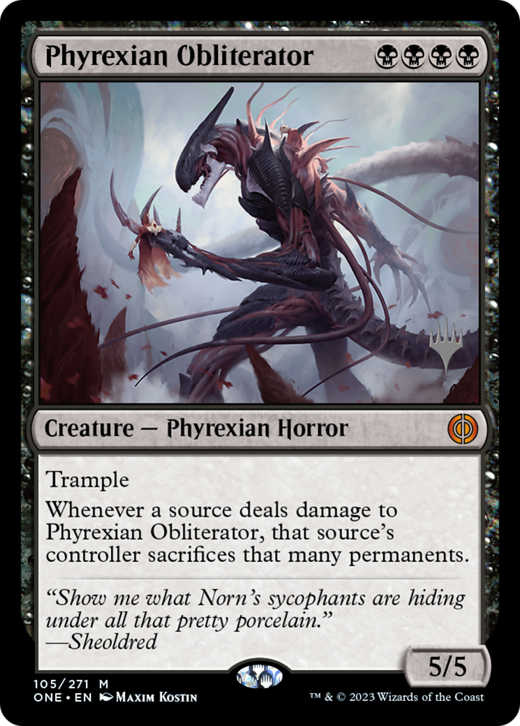 Phyrexian Obliterator (Promo Pack) [Phyrexia: All Will Be One Promos] | Cracking-Singles