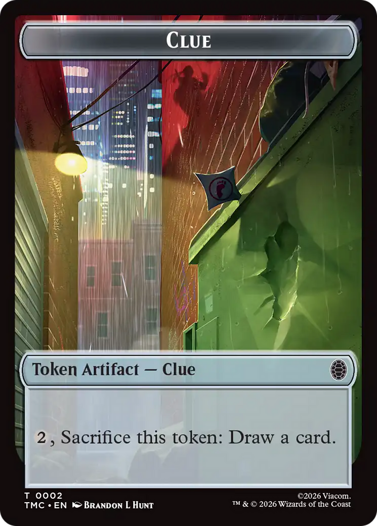 Treasure // Clue Double-Sided Token [Teenage Mutant Ninja Turtles Commander Tokens] | Cracking-Singles