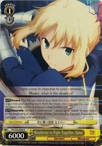 Resolution to Fight Together, Saber (FS/S34-E006 R) [Fate/Stay Night [Unlimited Blade Works]] | Cracking-Singles