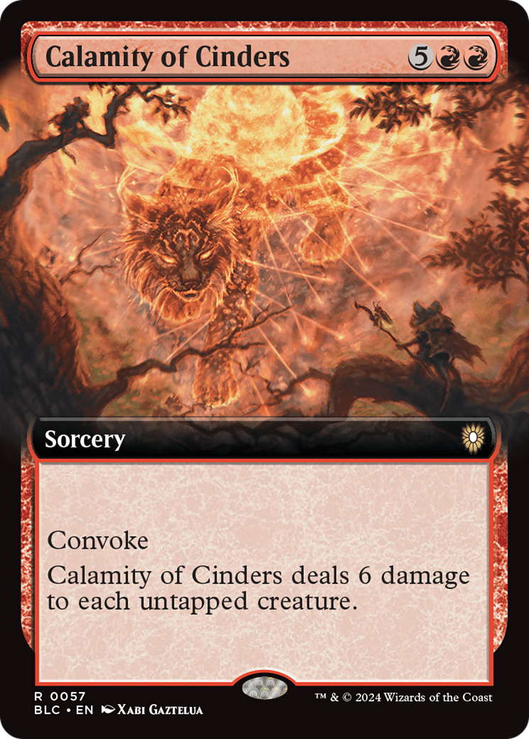Calamity of Cinders (Extended Art) [Bloomburrow Commander] | Cracking-Singles