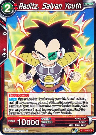 Raditz, Saiyan Youth (BT11-005) [Vermilion Bloodline] | Cracking-Singles
