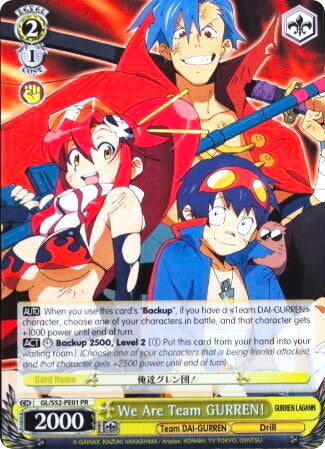 We Are Team GURREN! (GL/S52-PE01 PR) (Promo) [Gurren Lagann] | Cracking-Singles
