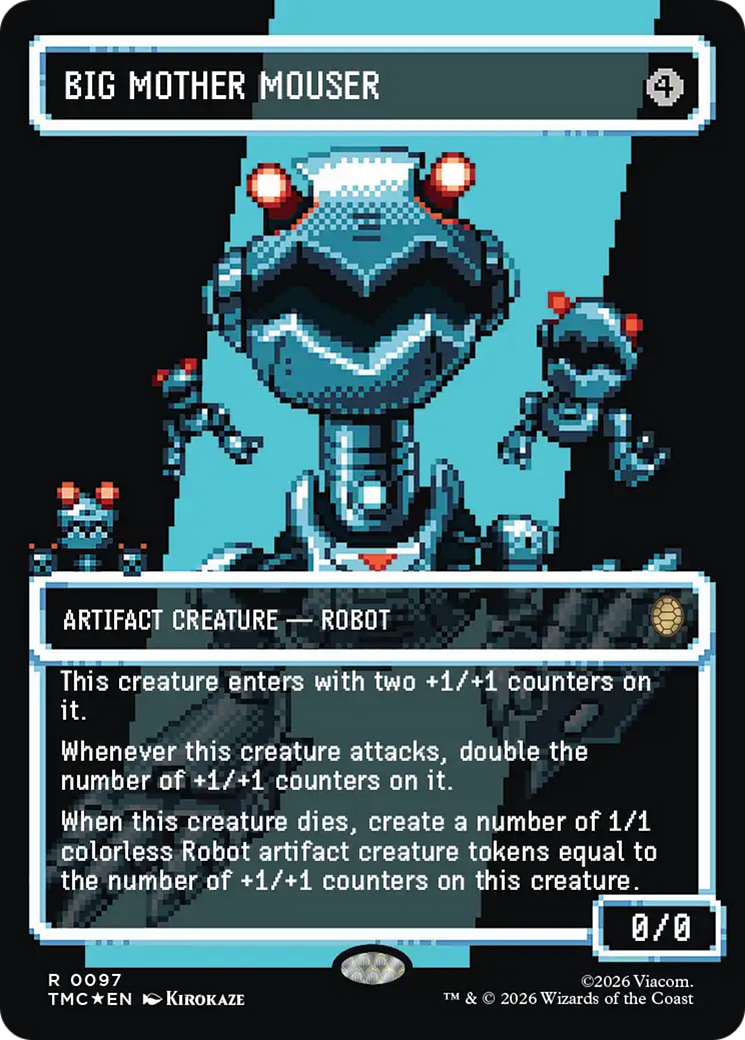 Big Mother Mouser (Borderless) (Surge Foil) [Teenage Mutant Ninja Turtles Commander] | Cracking-Singles