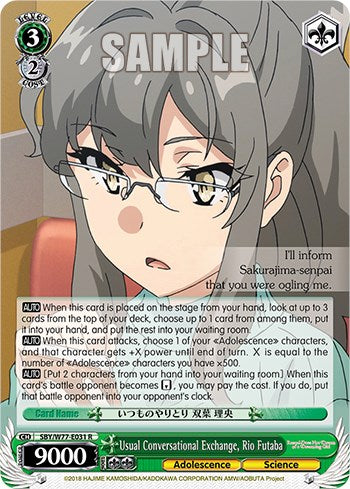 Usual Conversational Exchange, Rio Futaba [Rascal Does Not Dream of a Dreaming Girl] | Cracking-Singles