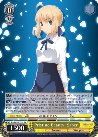 Pristine Beauty, Saber (FS/S77-E001S SR) [Fate/Stay Night [Heaven's Feel] Vol.2] | Cracking-Singles