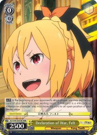 Declaration of War, Felt (RZ/S46-E005R RRR) [Re:ZERO] | Cracking-Singles