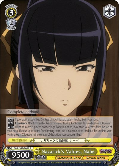 Nazarick's Values, Nabe (OVL/S62-E007 R) [Nazarick: Tomb of the Undead] | Cracking-Singles