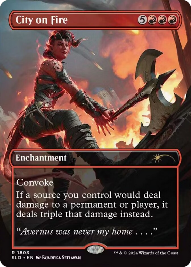 City on Fire (Rainbow Foil) [Secret Lair Drop Series] | Cracking-Singles