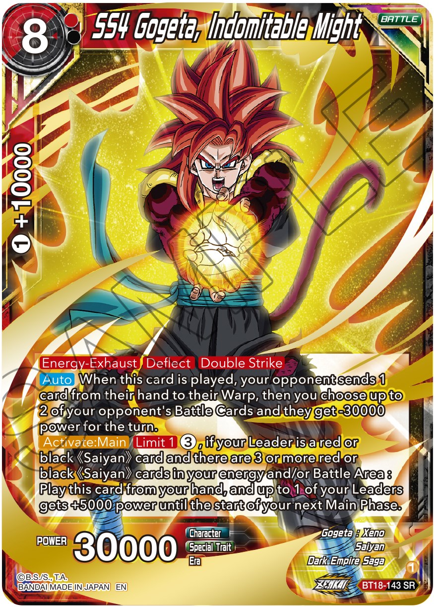 SS4 Gogeta, Indomitable Might (BT18-143) [Dawn of the Z-Legends] | Cracking-Singles