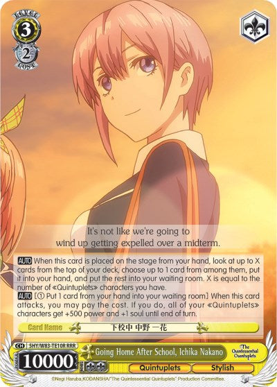 Going Home After School, Ichika Nakano (5HY/W83-TE10R RRR) [The Quintessential Quintuplets] | Cracking-Singles