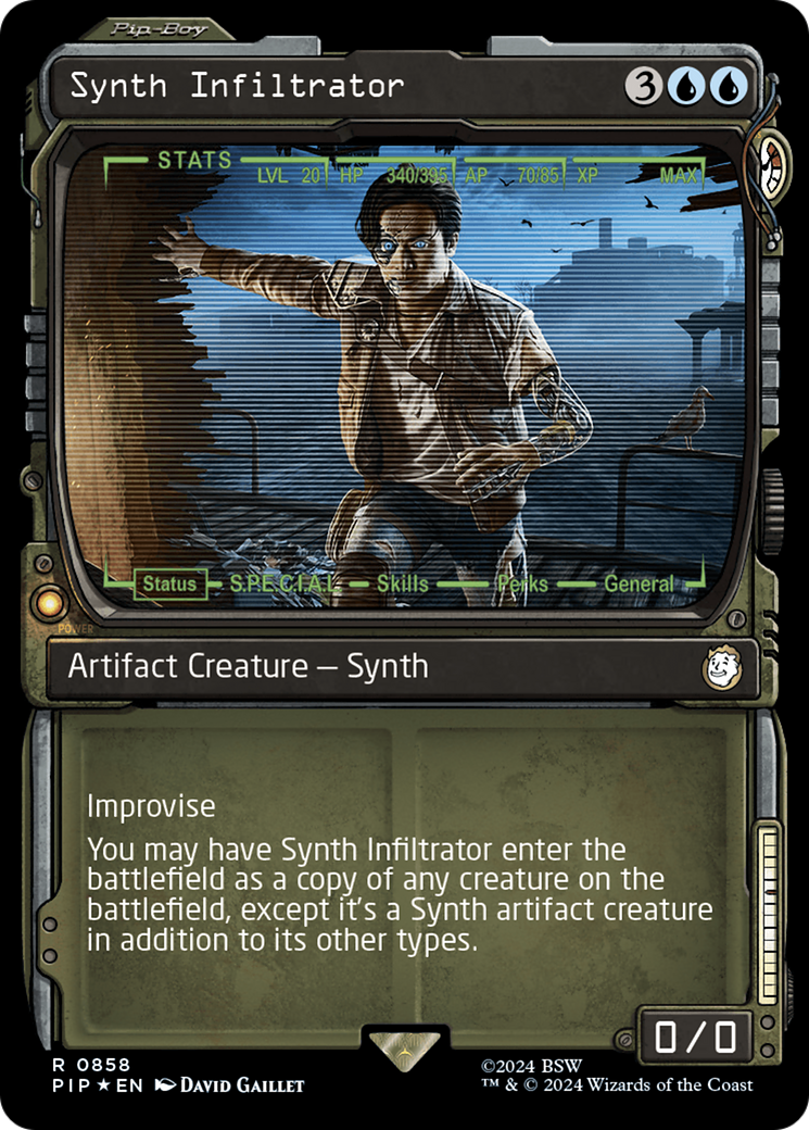 Synth Infiltrator (Showcase) (Surge Foil) [Fallout] | Cracking-Singles
