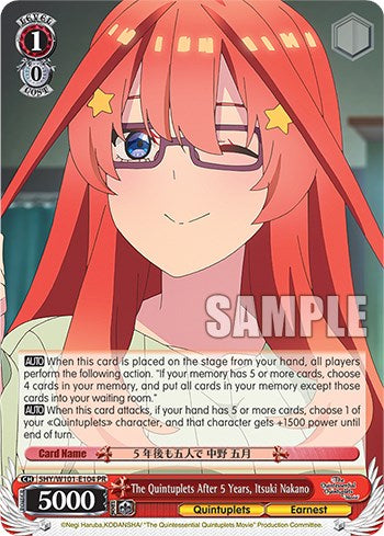 The Quintuplets After 5 Years, Itsuki Nakano [The Quintessential Quintuplets Movie] | Cracking-Singles