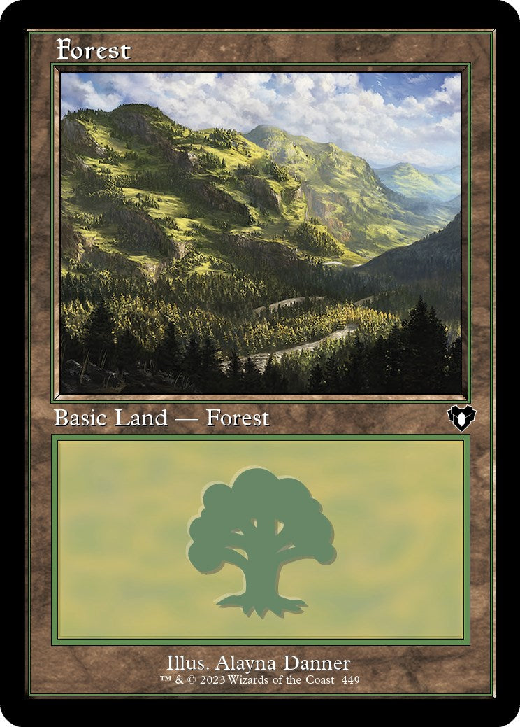 Forest (449) (Retro) [Commander Masters] | Cracking-Singles