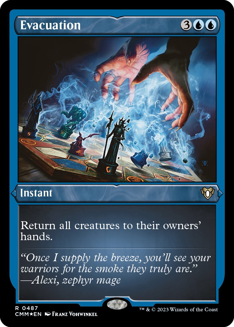 Evacuation (Foil Etched) [Commander Masters] | Cracking-Singles