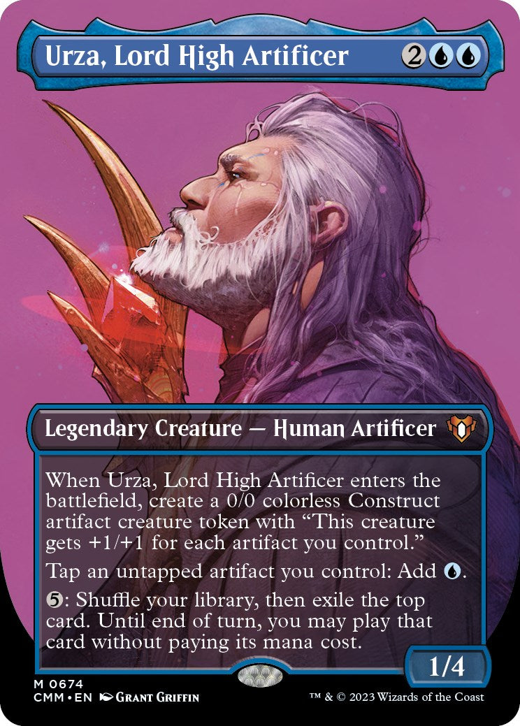 Urza, Lord High Artificer (Borderless Profile) [Commander Masters] | Cracking-Singles