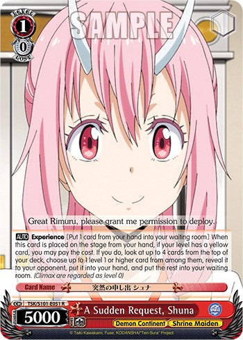 A Sudden Request, Shuna [That Time I Got Reincarnated as a Slime Vol.3] | Cracking-Singles