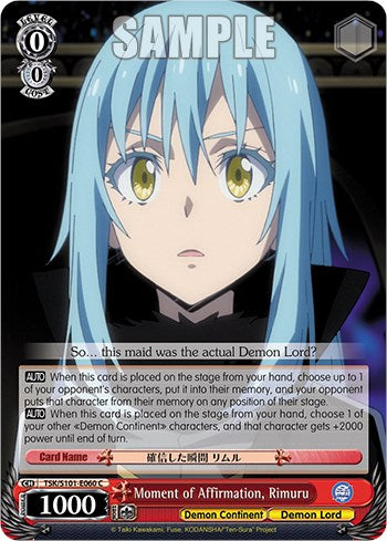 Moment of Affirmation, Rimuru [That Time I Got Reincarnated as a Slime Vol.3] | Cracking-Singles