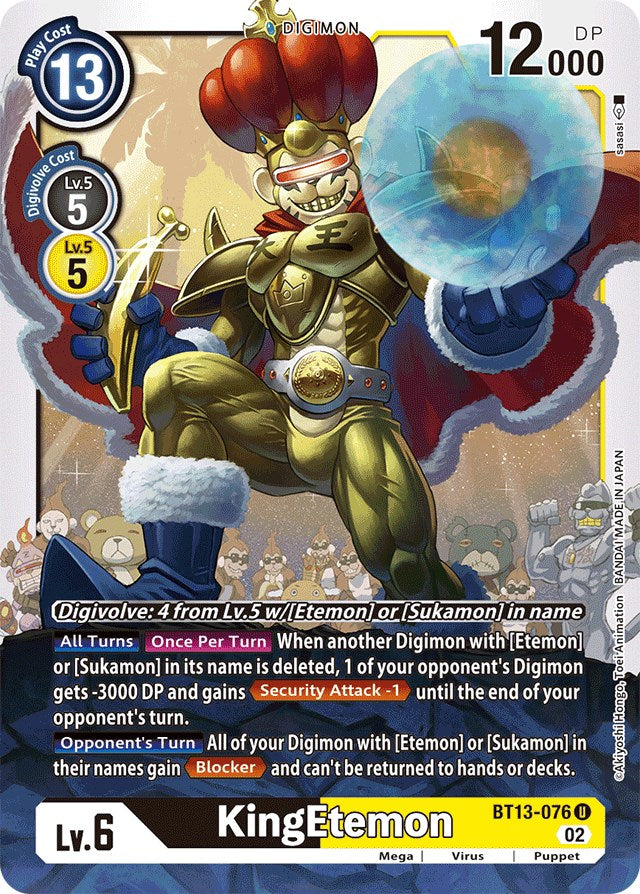 KingEtemon [BT13-076] [Versus Royal Knights Booster] | Cracking-Singles
