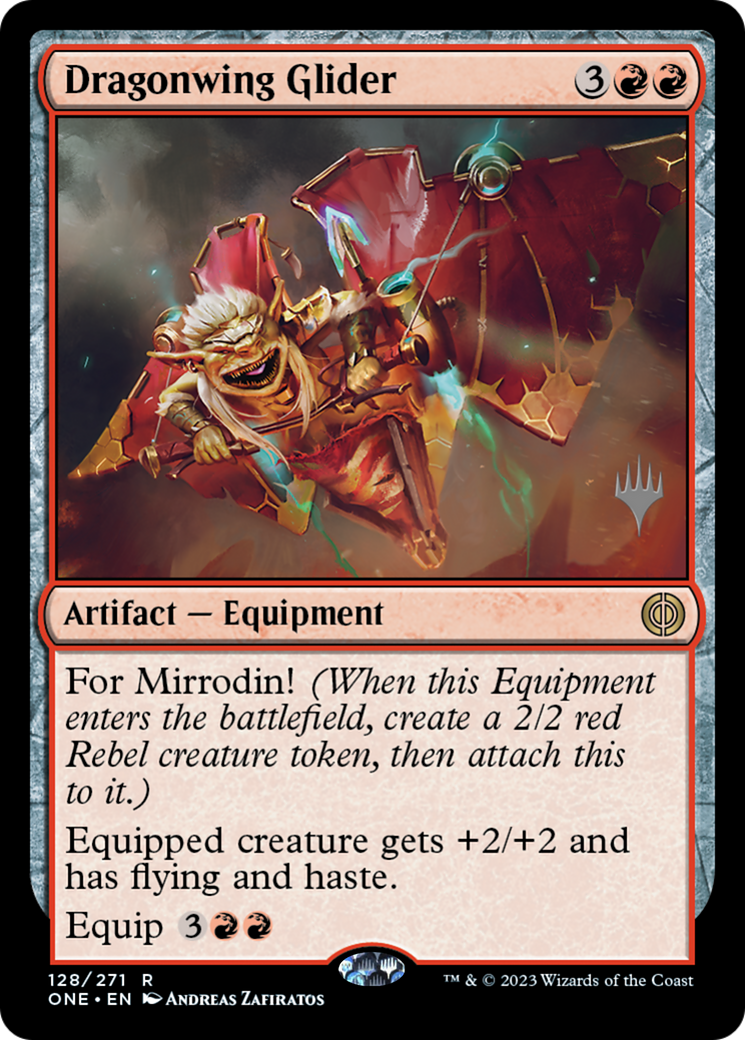 Dragonwing Glider (Promo Pack) [Phyrexia: All Will Be One Promos] | Cracking-Singles