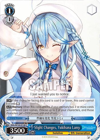 Slight Changes, Yukihana Lamy [hololive production Vol. 2] | Cracking-Singles