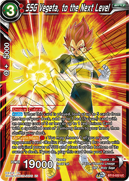 SSG Vegeta, to the Next Level (Uncommon) (BT13-022) [Supreme Rivalry] | Cracking-Singles