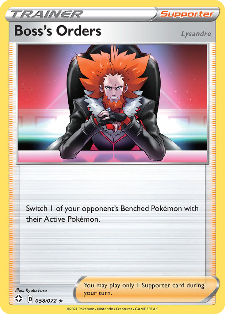 Boss's Orders (058/072) (Deck Exclusive) [Sword & Shield: Shining Fates] | Cracking-Singles