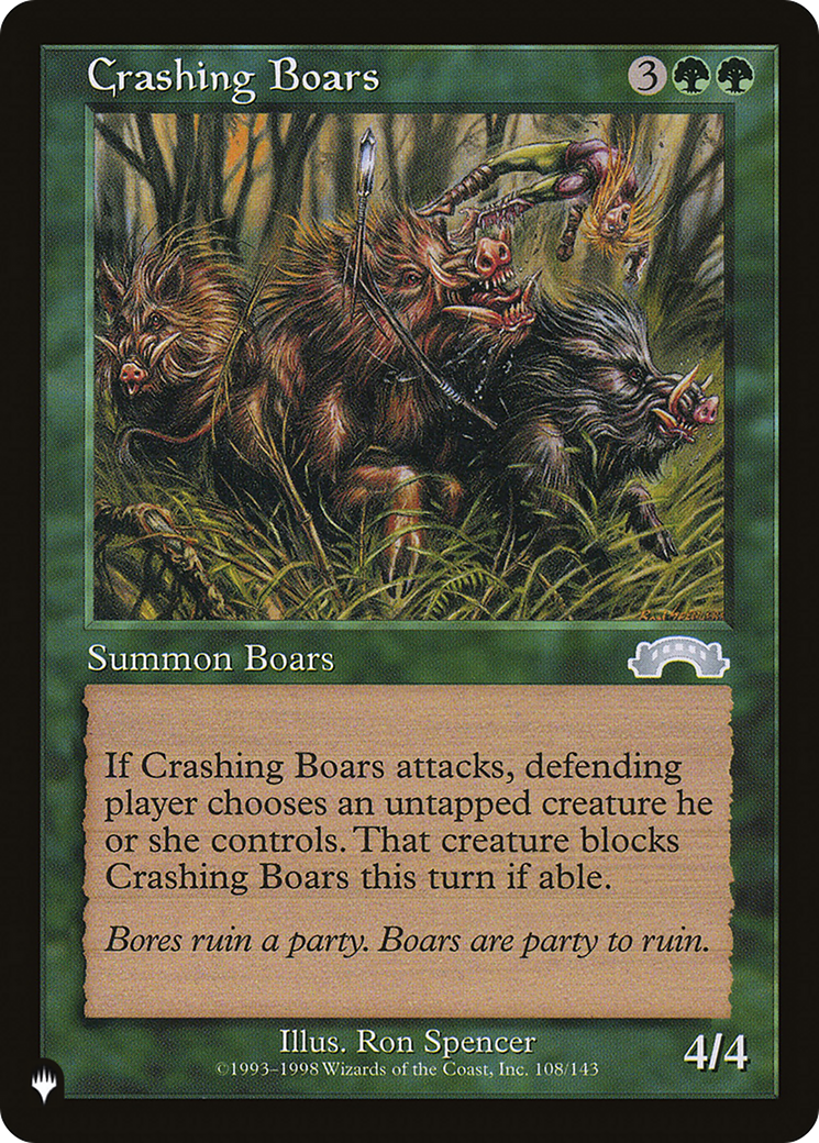 Crashing Boars [The List] | Cracking-Singles