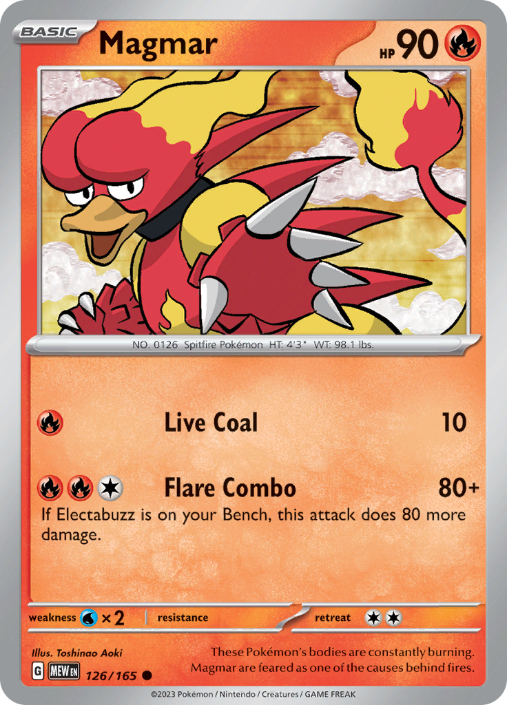 Magmar (126/165) [Scarlet & Violet 151] | Cracking-Singles