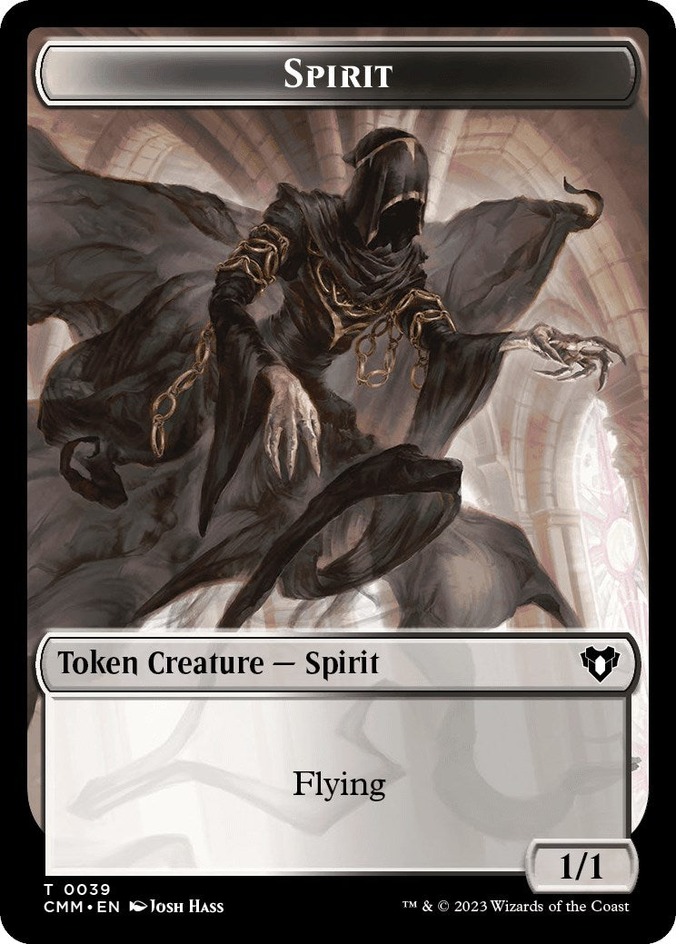 Spirit (0039) // Elephant Double-Sided Token [Commander Masters Tokens] | Cracking-Singles
