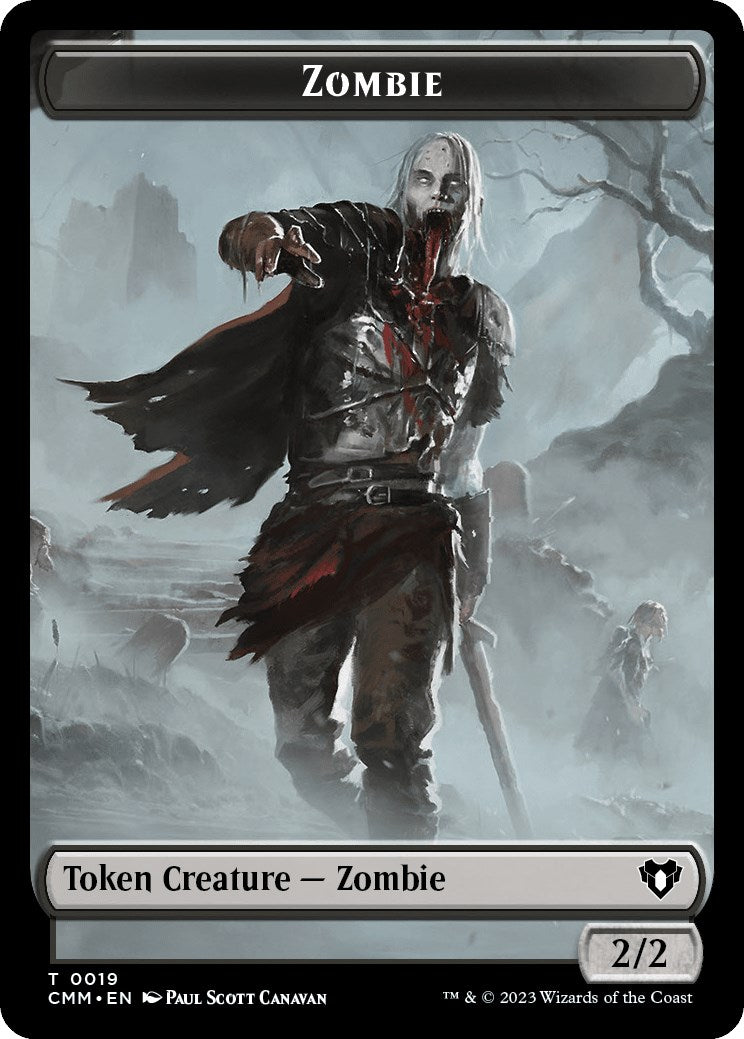 Zombie (0019) // Cat (0030) Double-Sided Token [Commander Masters Tokens] | Cracking-Singles